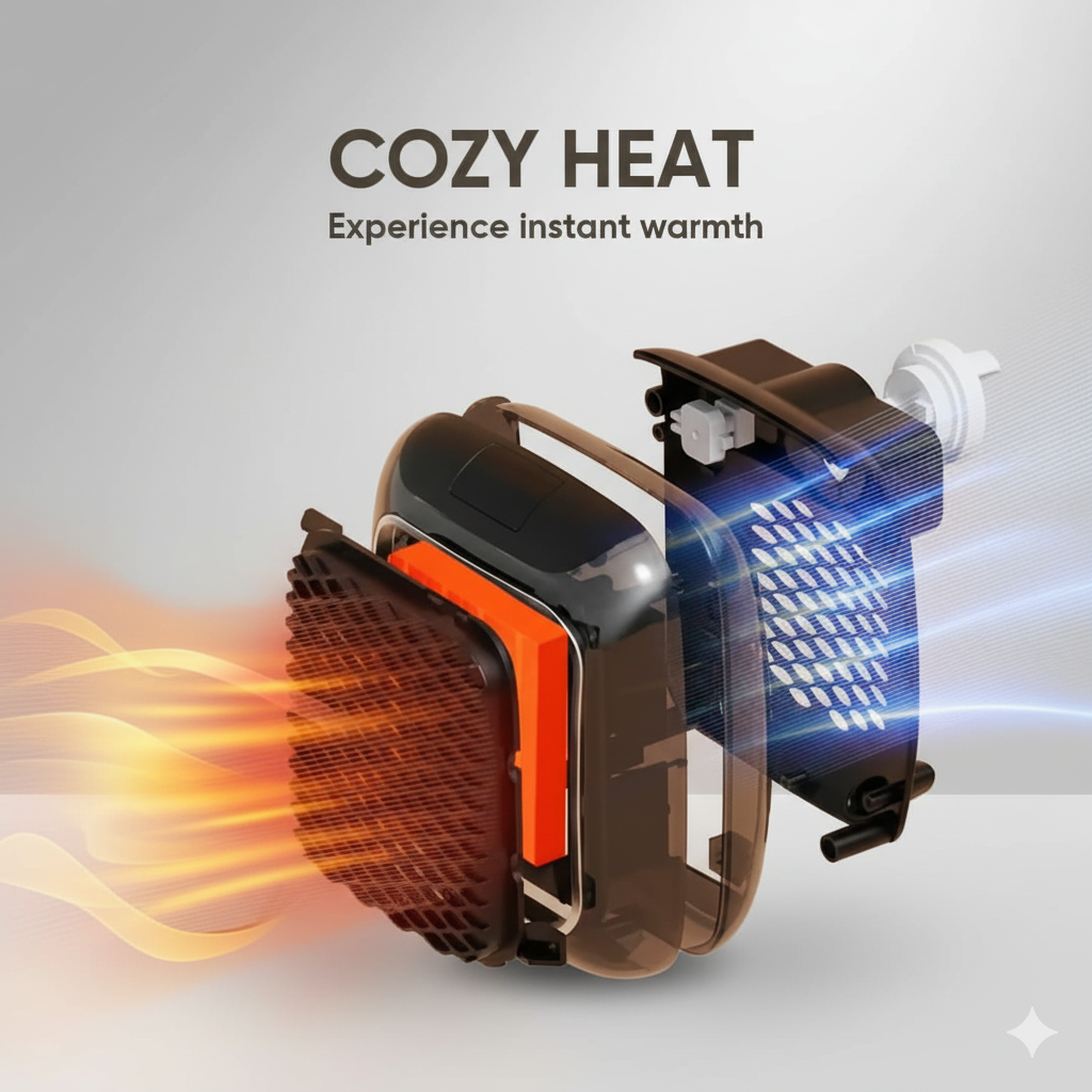 Mini Ceramic Heater Quiet and Space Saving